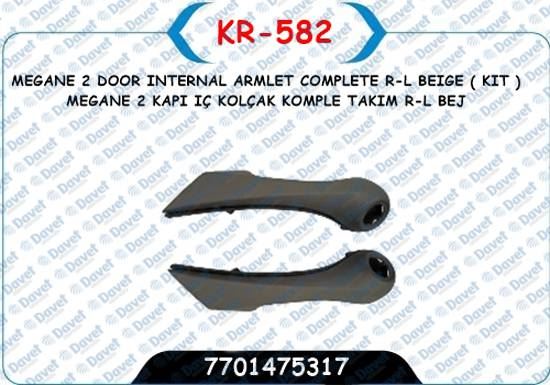 PG-KAK297 Kapi Cekme Kolu Kolcak Sol Krom Megane Ii
